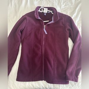 Patagonia eggplant corduroy zipper jacket.